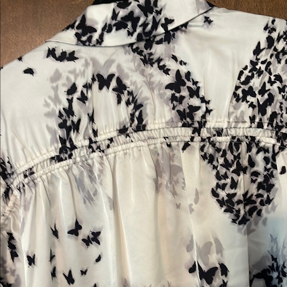 All Saints Monochrome Butterfly Blouse - Picture 6 of 7